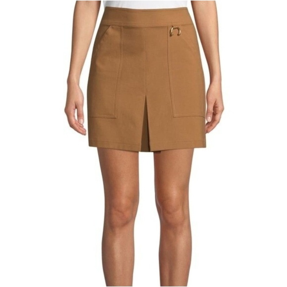 A.L.C. Womens Brown/Tobacco Dane Utility Mini A Line Skirt Size 6 $295 Cotton